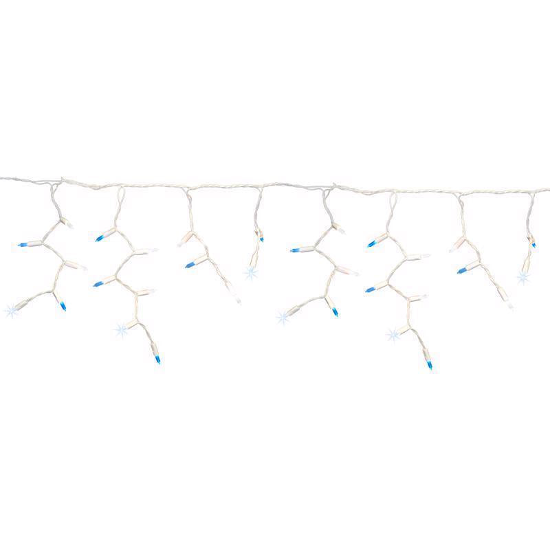 Celebrations Platinum LED T5 Blue/Pure White 100 ct Icicle Christmas Lights 9.5 ft.