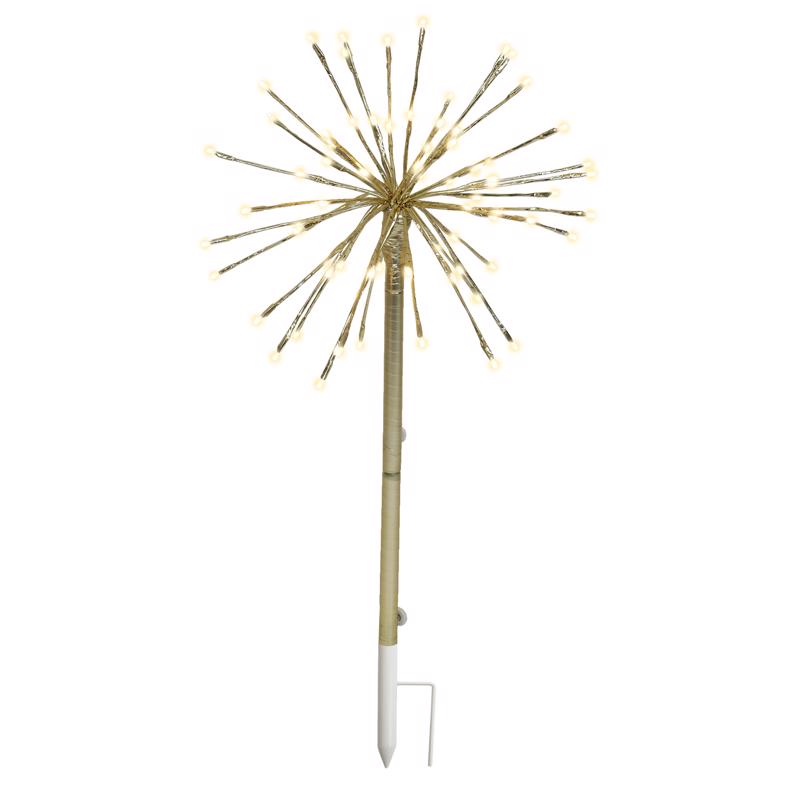 Celebrations LED Warm White Gold Radiant Blast 16 in. Pathway Decor