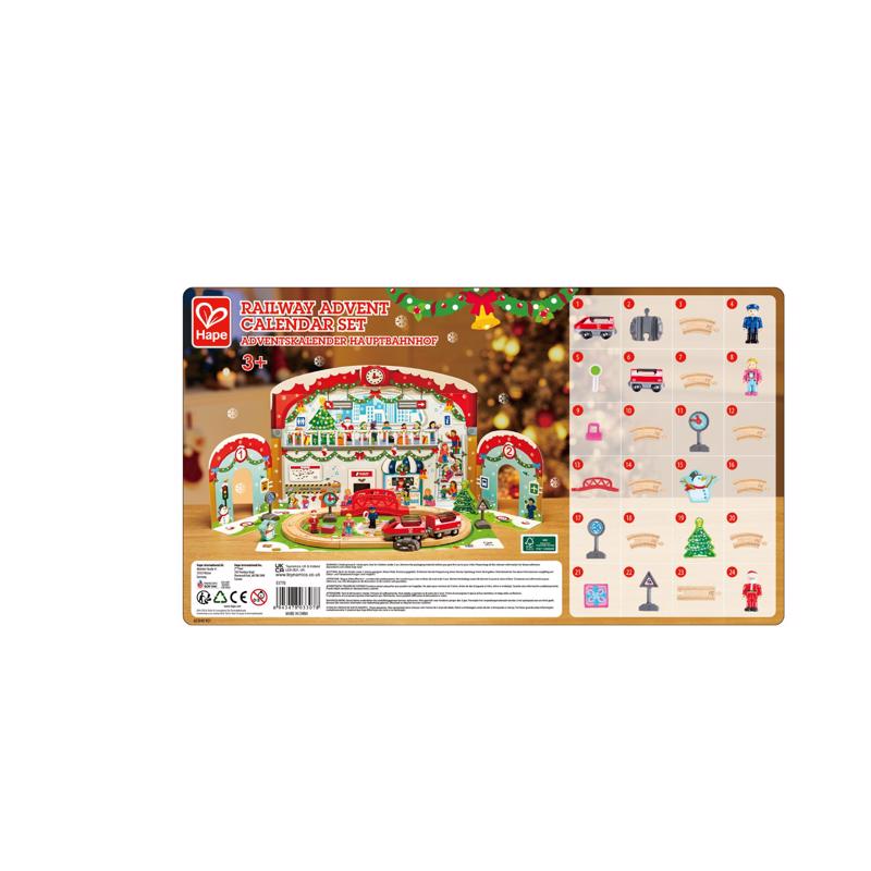 Hape Christmas Railway Railway Advent Calendar Wood 24 pc