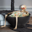 Gemmy Red 7.5 in. LED Candy Bowl Grabbing Skeleton Halloween Decor