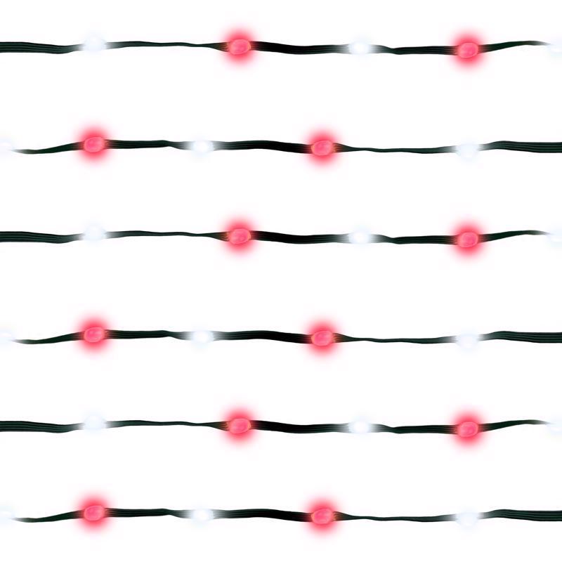 Celebrations LED Red/White 200 ct String Ribbon Light 33 ft.