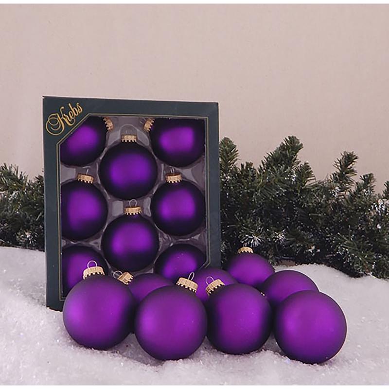 Christmas By Krebs Purple Magic Velvet Ball Ornament 2-5/8 in.