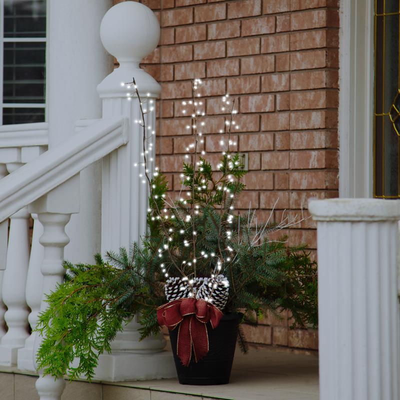 Celebrations LED Pure White Lighted Branches 38 in. Yard Decor