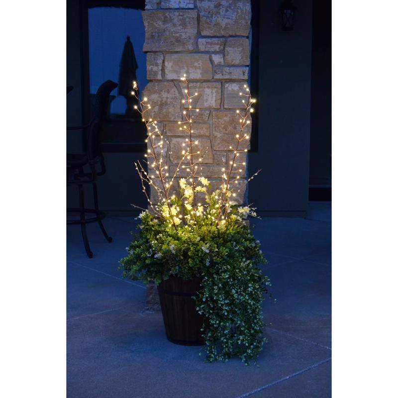 Celebrations LED Warm White Lighted Branches 38 in. Yard Decor