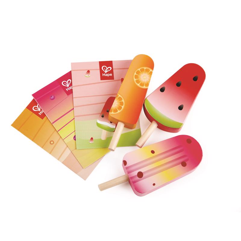 Hape Popsicles Set Wood Assorted 6 pc