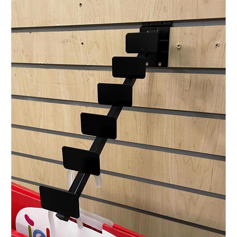 9 in. H X 2 in. W X 12 in. D Black Metal Accent Rug Hook Pegboard Display