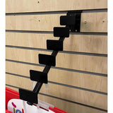 9 in. H X 2 in. W X 12 in. D Black Metal Accent Rug Hook Pegboard Display