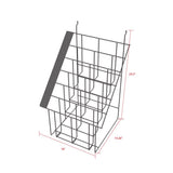 21.9 in. H X 16 in. W X 16 in. D Black Metal Saw Blade Display Display