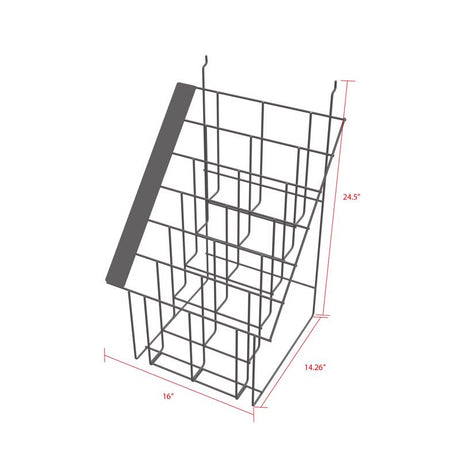 21.9 in. H X 16 in. W X 16 in. D Black Metal Saw Blade Display Display