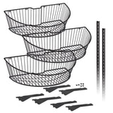 END CAP 3 TIER BSKT BLK