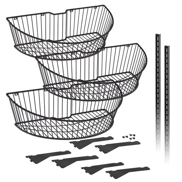END CAP 3 TIER BSKT BLK
