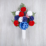 Gerson American Flag Memorial Vase 1 pc