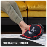 Dirt Devil Cleaning Slippers, Flexible Detachable Microfiber Washable Dusting Shoes, for Hard Floors and Baseboards, MD95000, Black