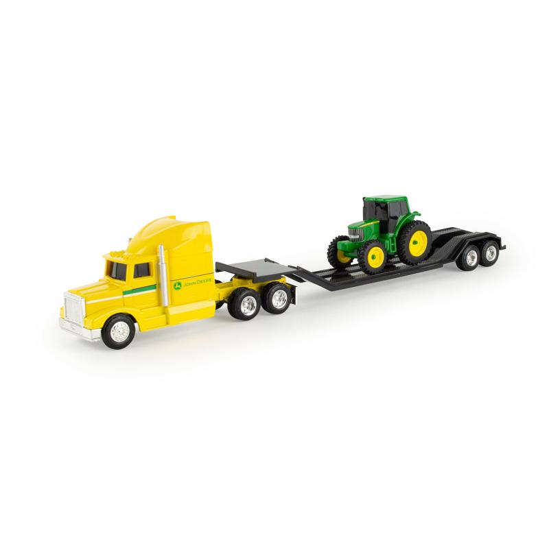 TOMY John Deere 1:64 Semi with Trailer and Tractor Toy Plastic Assorted 3 pc