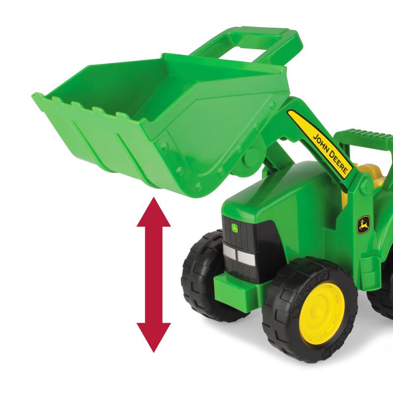 TOMY John Deere Scoop Tractor Toy Plastic Green