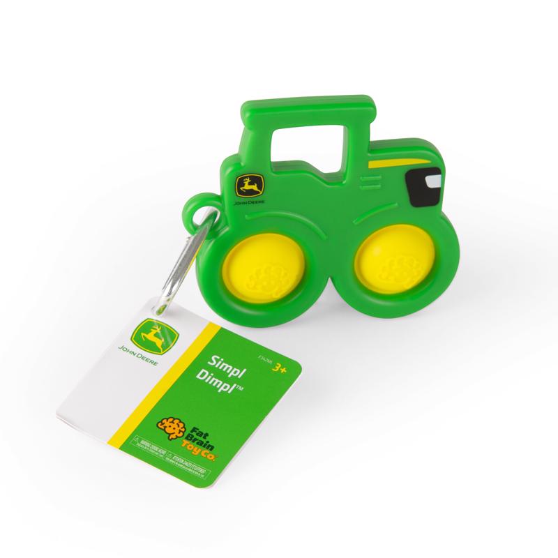 Fat Brain John Deere Simpl Dimpl Tractor Plastic/Silicone Green/Yellow