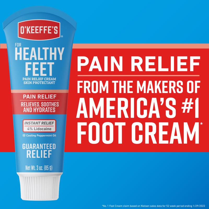 O'Keeffe's Healthy Feet Peppermint Scent Pain Relieving Cream 3 oz 1 pk