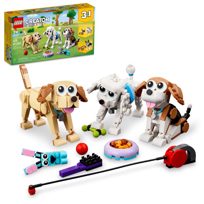 LEGO Creator Adorable Dogs Plastic Multicolored 475 pc