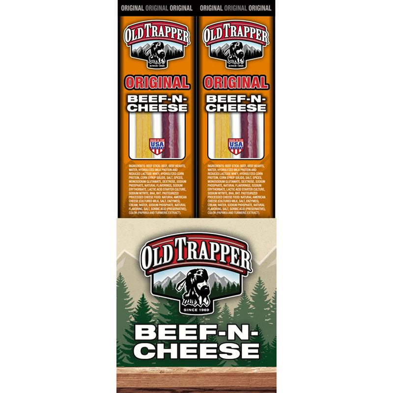 Old Trapper Original Beef Stick and Cheese 1.3 oz Boxed