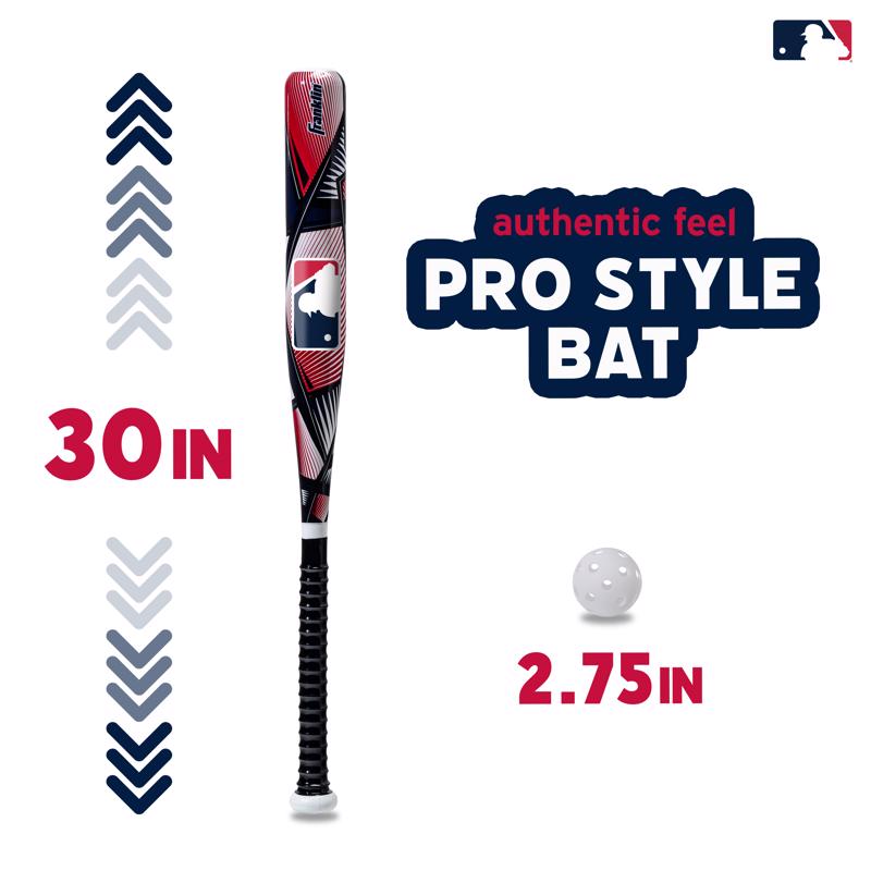 MLB Red Plastic Ball and Bat Set 1 pk