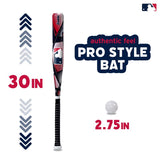 MLB Red Plastic Ball and Bat Set 1 pk