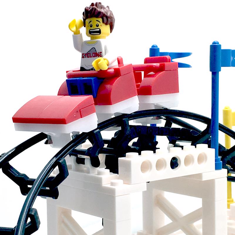 Coaster Dynamix CDX Blocks Little Dipper Roller Coaster Metal/Plastic Multicolored 332 pc