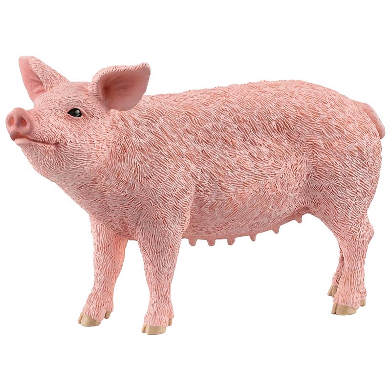 PIG FIGURINE TOY PINK 4"