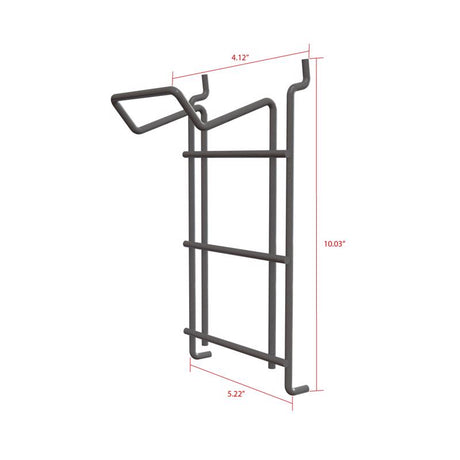 10 in. H X 5 in. W X 4 in. D Black Metal BACKPACK BLOWERL HOOK Pegboard Display