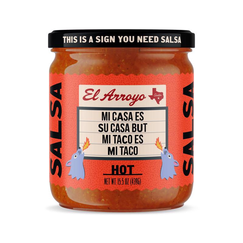 El Arroyo Hot Salsa 15.5 oz Jar