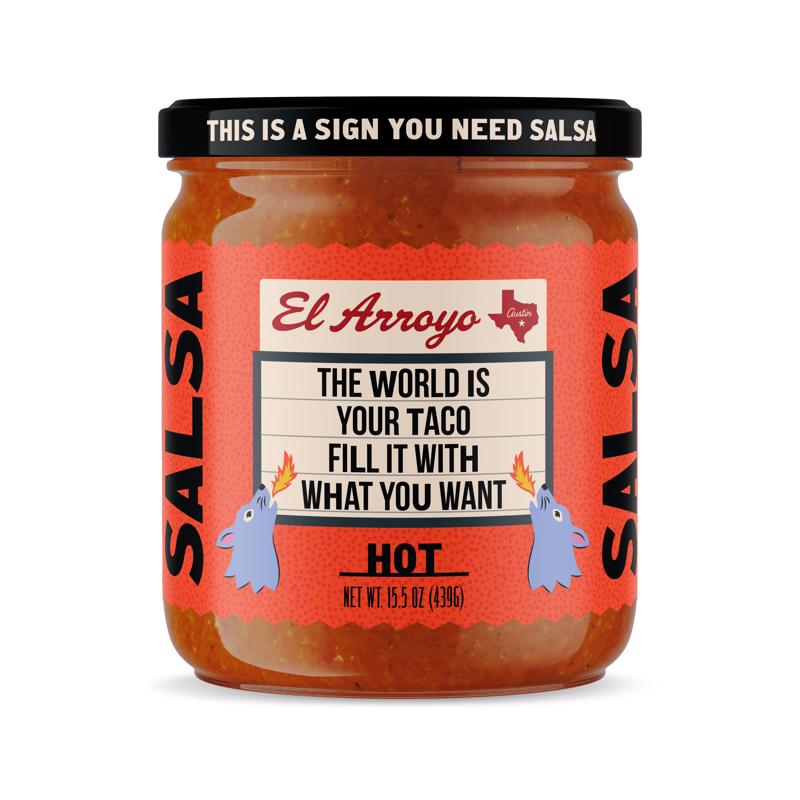 El Arroyo Hot Salsa 15.5 oz Jar
