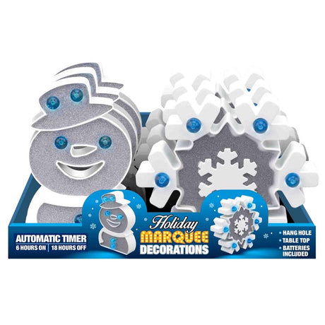 LED MARQUEE SNWMN/SNWFLK