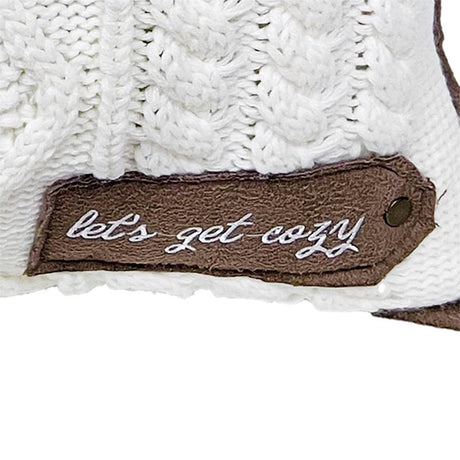 CMAS KNIT PILLOW BRW/WH