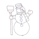 LED Lighted Snowman Window Silhouette, Double Sided Design, Indoor/Outdoor