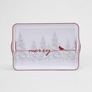 MERRY CARDINAL TRAY 17"L