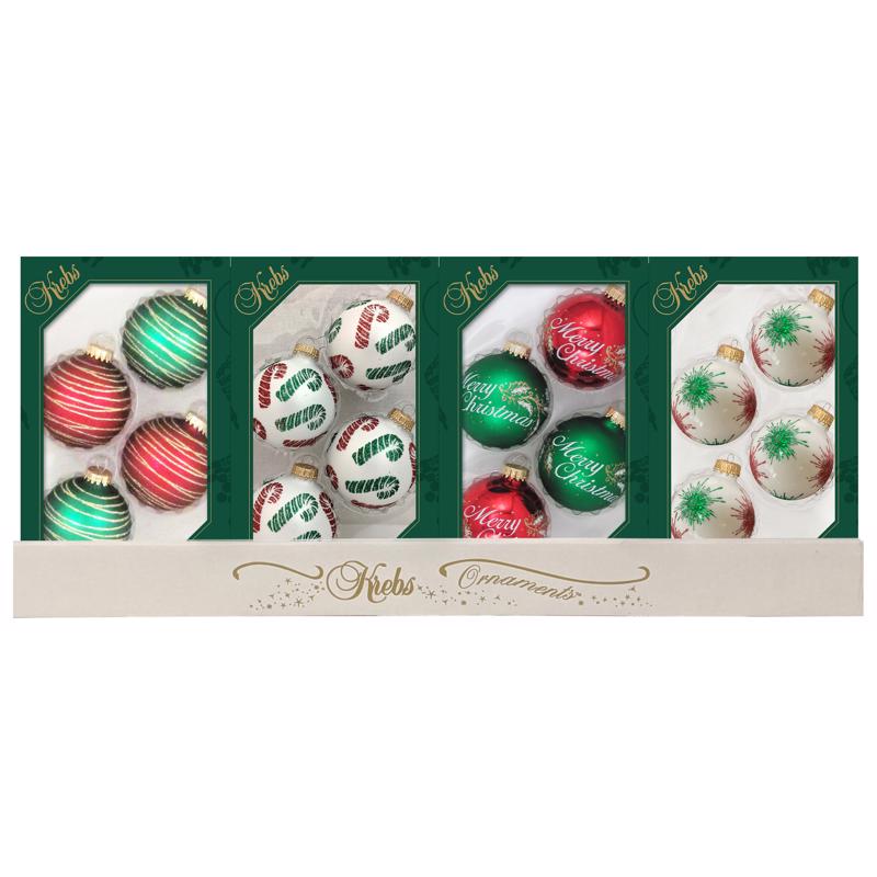 ORNAMENTS 4PK ASST