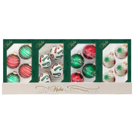 ORNAMENTS 4PK ASST