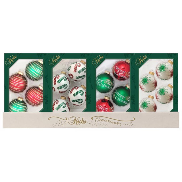 ORNAMENTS 4PK ASST