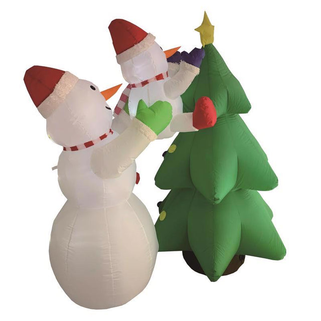 CMAS SNWMN WITH TREE 6"