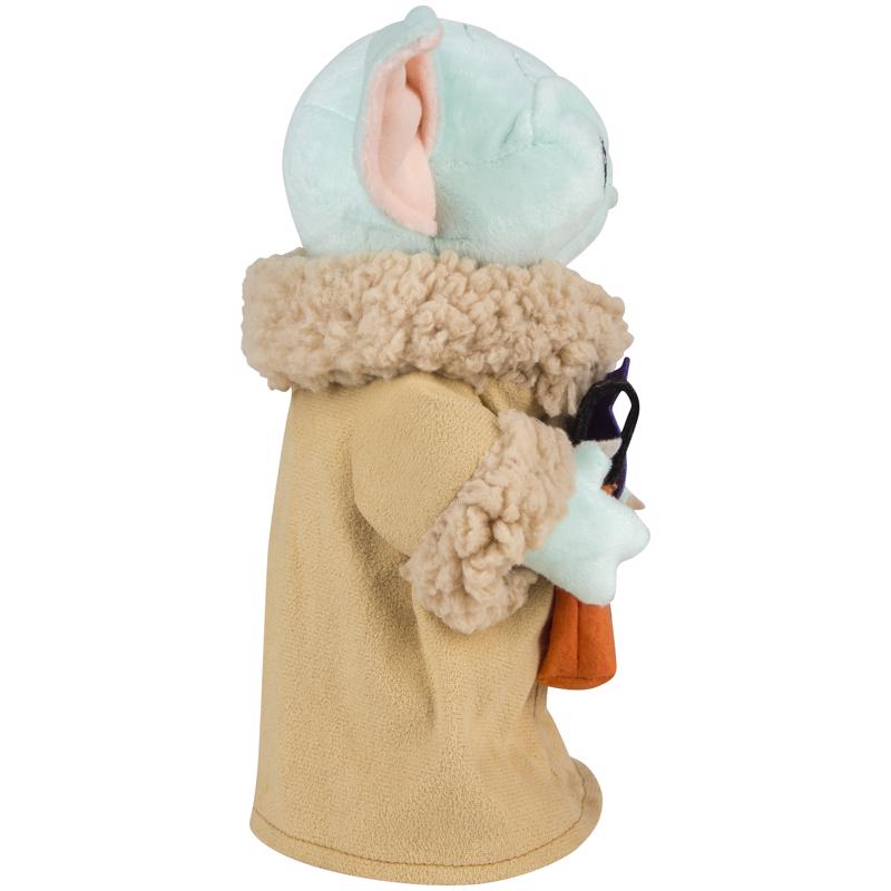 Gemmy 11 in. Animated Plush Grogu with Tentacle Trick or Treat Bag Halloween Decor