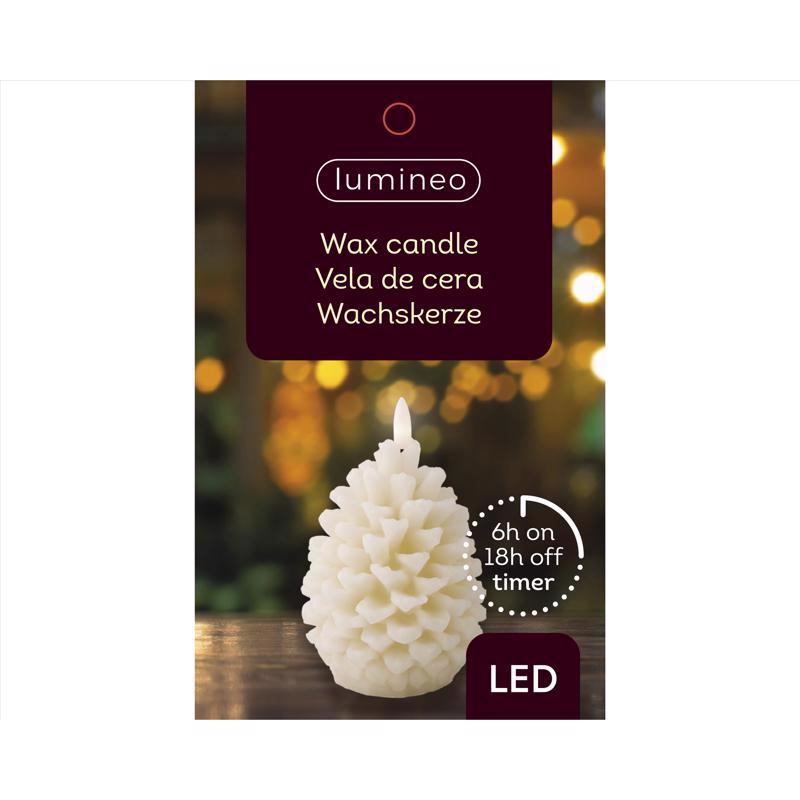 Lumineo Pinecone Candle 5.2 in.