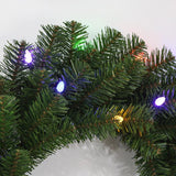Celebrations 24 in. D LED Prelit Multicolored LED and Multi-Function Northern Pine Wreath