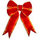 PRELIT RED CMAS BOW 18"