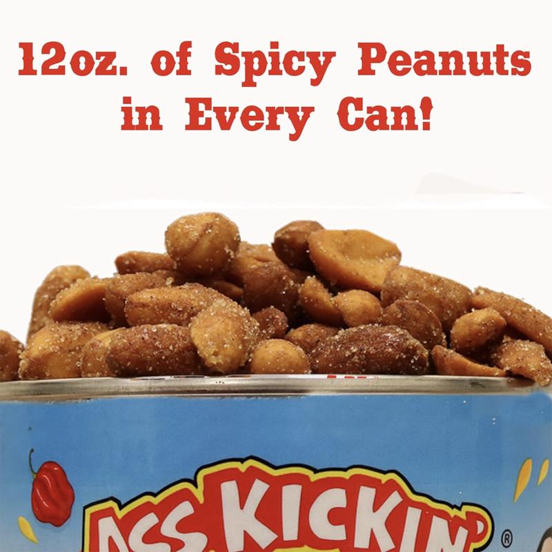 Ass Kickin Habanero Honey Peanuts 12 oz Canister