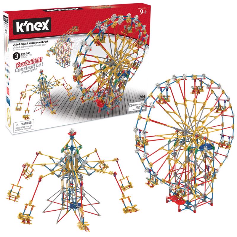 K'Nex Amusement Park Building Set Toy Plastic 744 pc