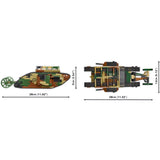 Cobi Mark I Male C19 Block Set Plastic Multicolored 878 pc