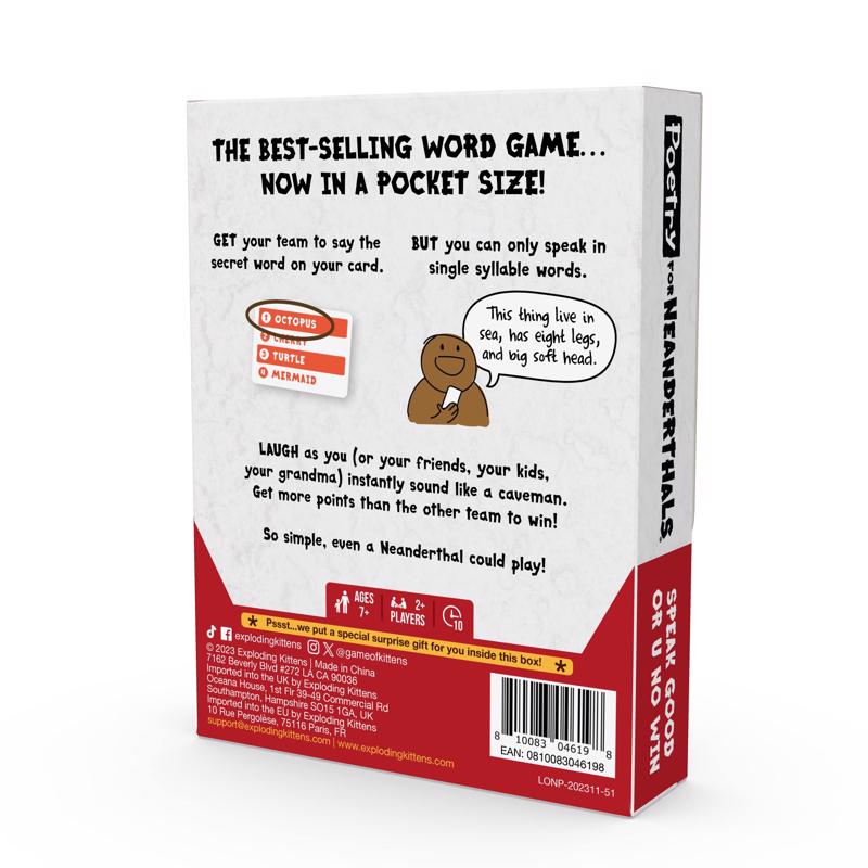 Exploding Kittens Poetry for Neanderthals Grab & Game – Factory ...