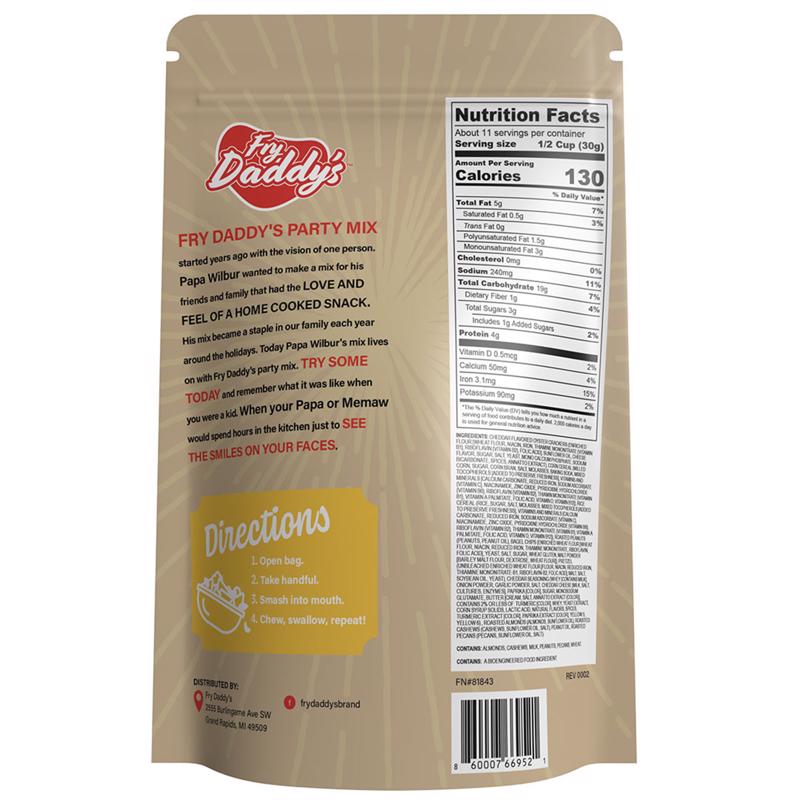Fry Daddy's Cheddar Party Mix 12 oz Bagged