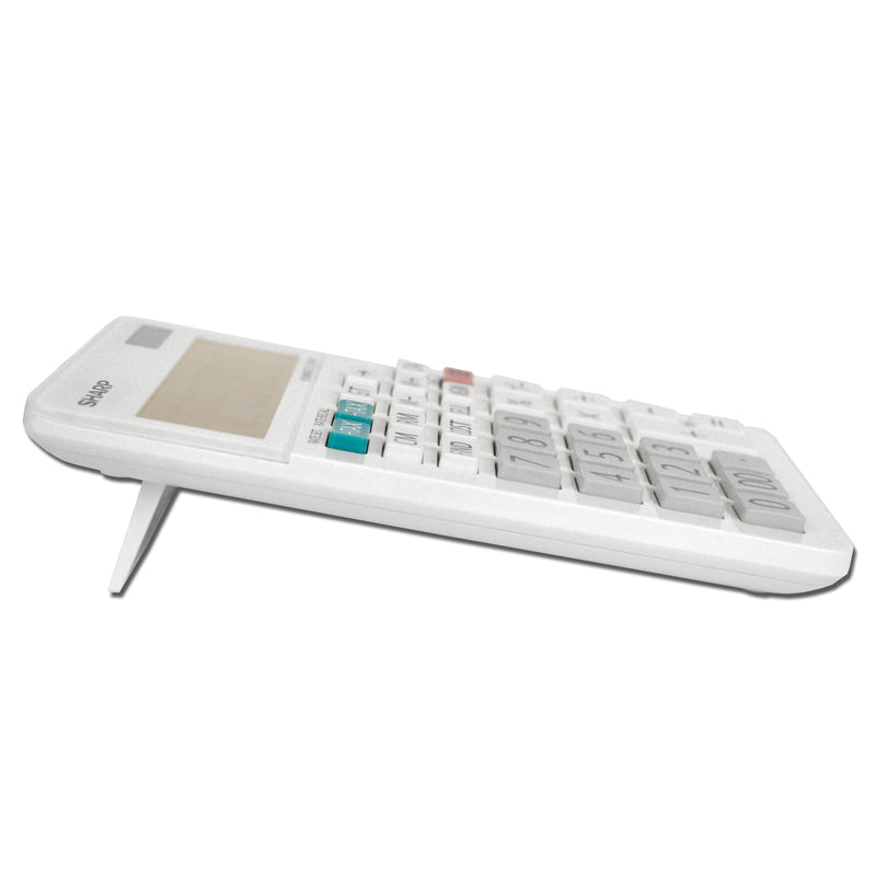 Sharp White 12 digit Solar Powered Calculator