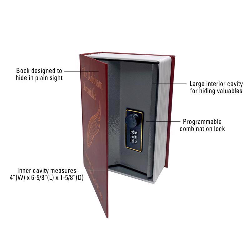 Lucky Line Combination Lock Burgundy Diversion Safe