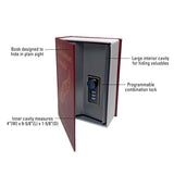 Lucky Line Combination Lock Burgundy Diversion Safe